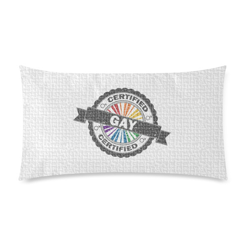 Certified Gay Pride Stamp Rectangle Pillow Case 20"x36"(Twin Sides)