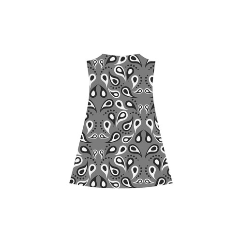 Black And White Paisley Alcestis Slip Dress (Model D05)