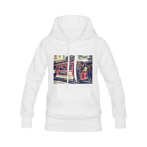 san francisco cable car Women's Classic Hoodies (Model H07)