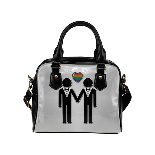 Mr. and Mr. Gay Pride Shoulder Handbag (Model 1634)