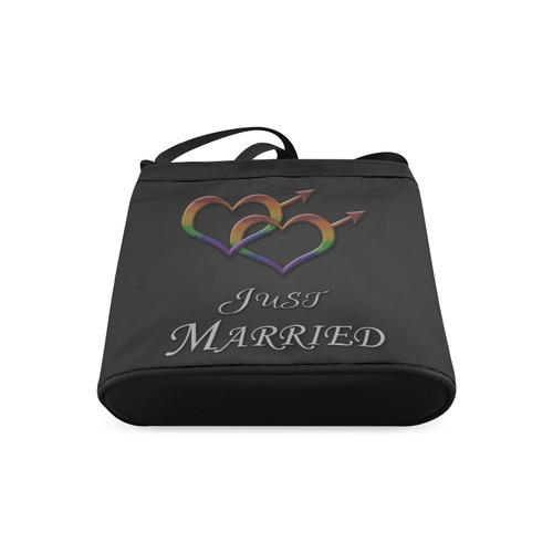 Just Married Gay Pride Crossbody Bags (Model 1613)