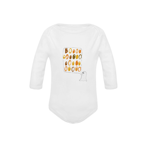 Cute Halloween BOO Ghost Baby Powder Organic Long Sleeve One Piece (Model T27)