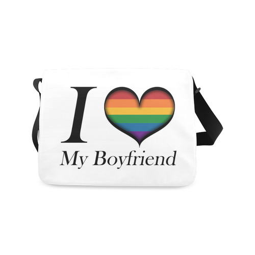 I Heart My Boyfriend Messenger Bag (Model 1628)