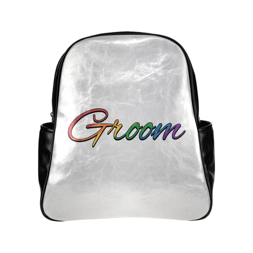 Gay Pride Rainbow "Groom" Multi-Pockets Backpack (Model 1636)