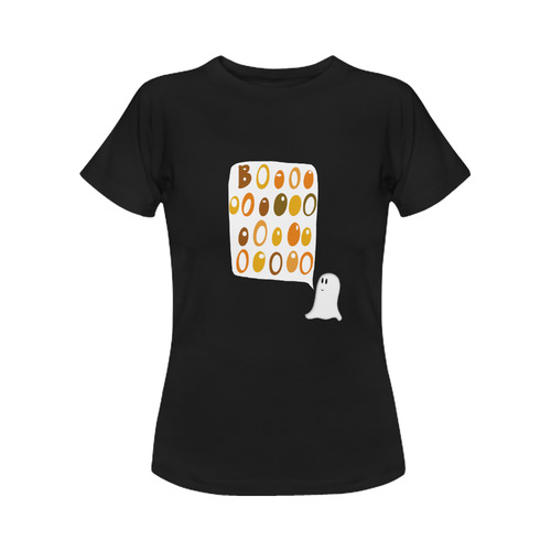 Cute Halloween BOO Ghost Women's Classic T-Shirt (Model T17）