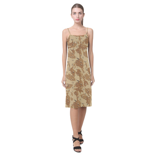 Desert Camouflage Pattern Alcestis Slip Dress (Model D05)