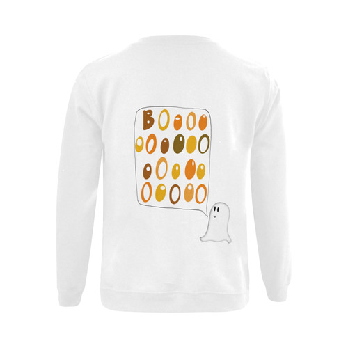 Cute Halloween BOO Ghost Gildan Crewneck Sweatshirt(NEW) (Model H01)