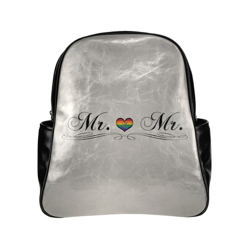 Mr. & Mr. Gay Design Multi-Pockets Backpack (Model 1636)