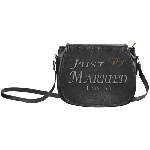 Just Married (Finally) Gay Pride Classic Saddle Bag/Large (Model 1648)