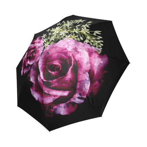 floral heart Foldable Umbrella (Model U01)