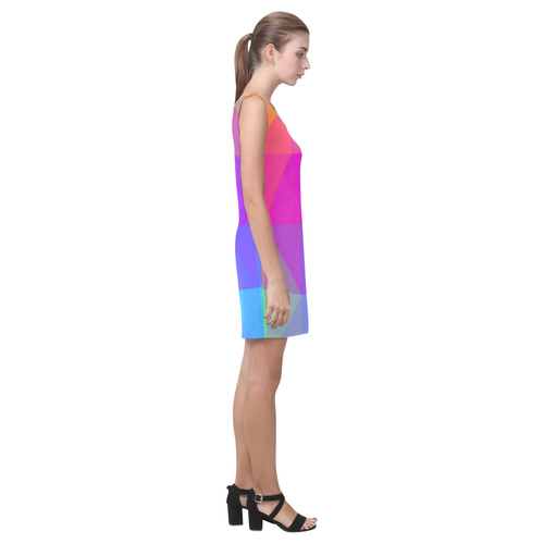 Triangle Rainbow Abstract Medea Vest Dress (Model D06)