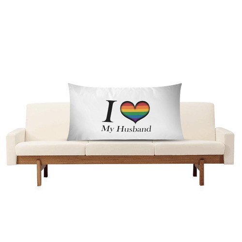 I Heart My Husband Rectangle Pillow Case 20"x36"(Twin Sides)