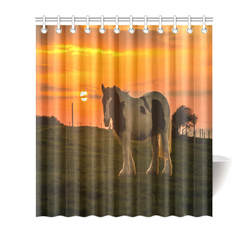 Sunset Horse Shower Curtain 66"x72"