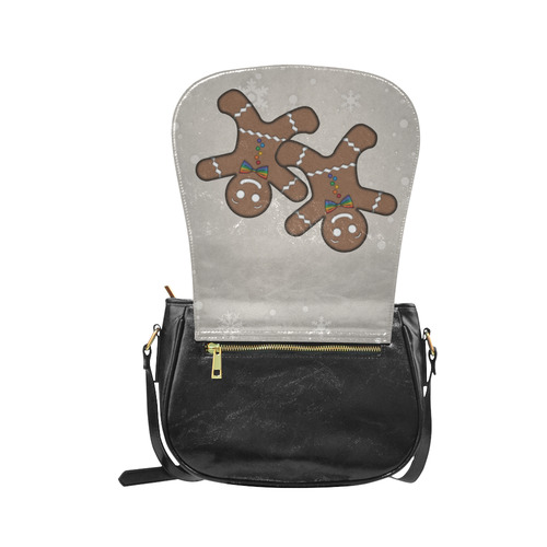 Gingerbread Couple Gay Pride Classic Saddle Bag/Large (Model 1648)
