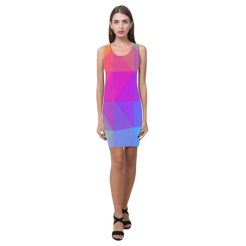 Triangle Rainbow Abstract Medea Vest Dress (Model D06)