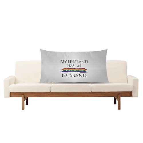 My Husband Has an Awesome Husband Rectangle Pillow Case 20"x36"(Twin Sides)