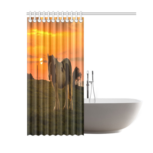 Sunset Horse Shower Curtain 60"x72"