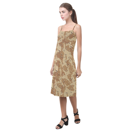 Desert Camouflage Pattern Alcestis Slip Dress (Model D05)