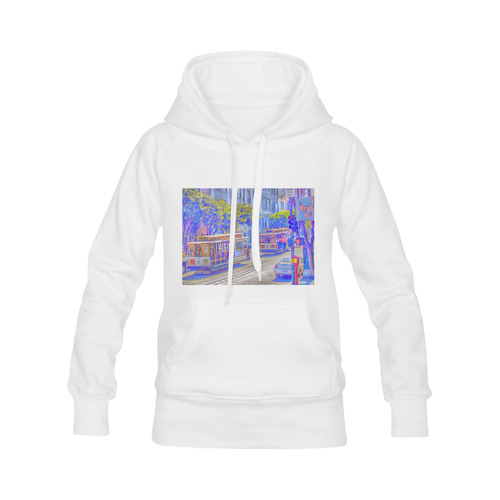 San Francisco neon Women's Classic Hoodies (Model H07)