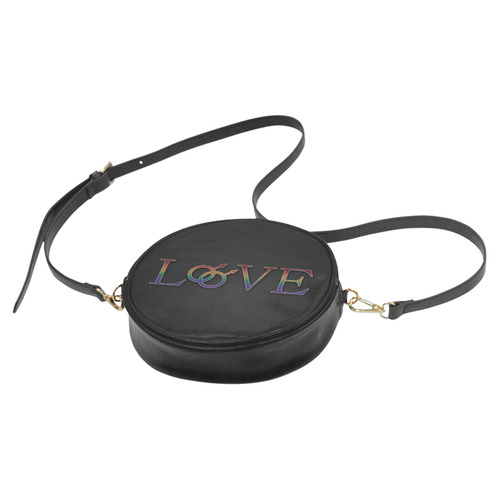 Gay Pride Rainbow love Round Sling Bag (Model 1647)