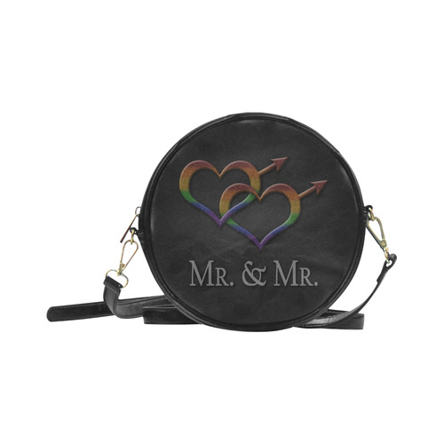 Mr. and Mr. Gay Pride Round Sling Bag (Model 1647)