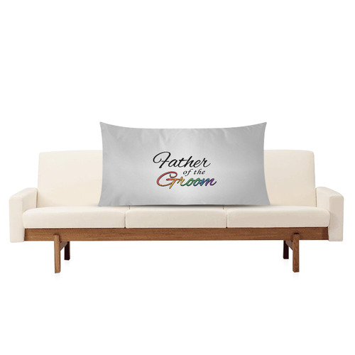 Rainbow "Father of the Groom" Rectangle Pillow Case 20"x36"(Twin Sides)