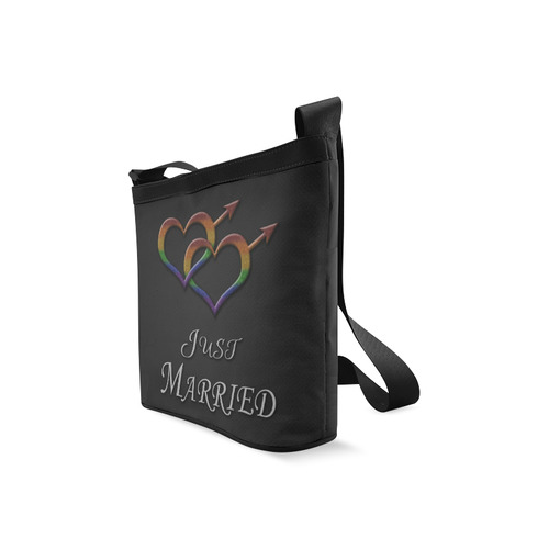 Just Married Gay Pride Crossbody Bags (Model 1613)