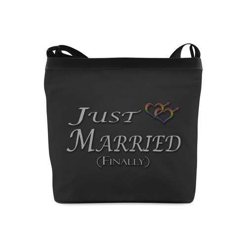 Just Married (Finally) Gay Pride Crossbody Bags (Model 1613)