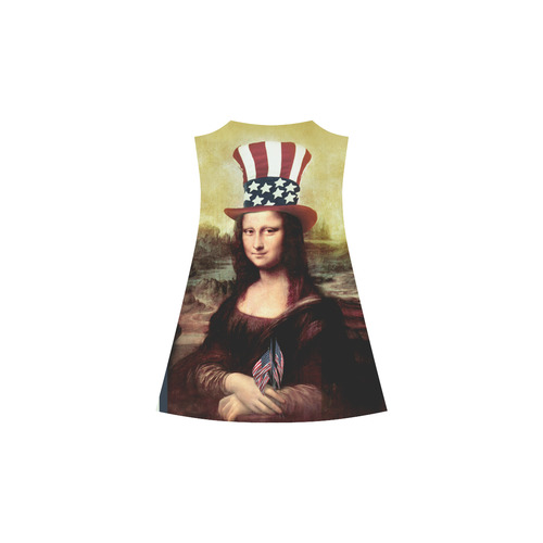 Patriotic Mona Lisa - 4th of July Alcestis Slip Dress (Model D05)