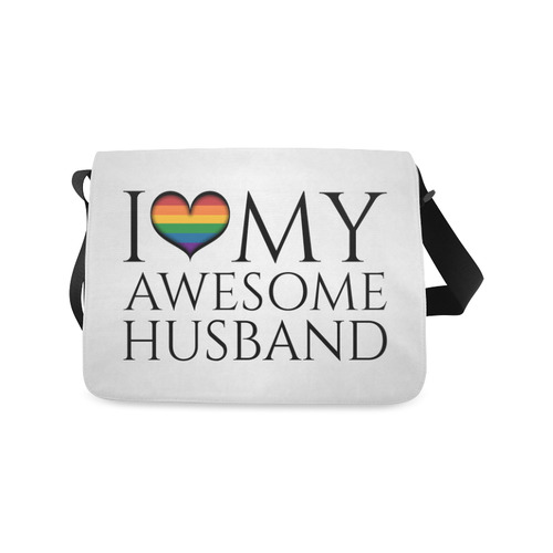 I Heart My Awesome Husband Messenger Bag (Model 1628)