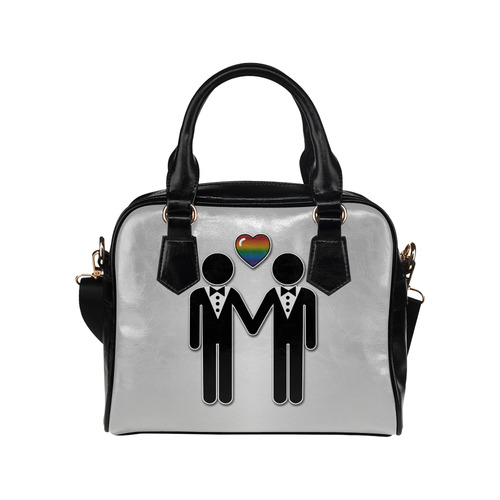 Mr. and Mr. Gay Pride Shoulder Handbag (Model 1634)