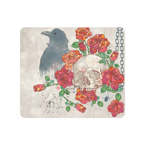 watercolor skull and roses Men's Clutch Purse （Model 1638）