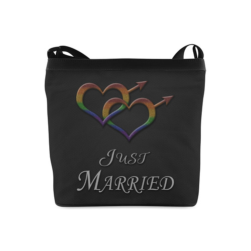 Just Married Gay Pride Crossbody Bags (Model 1613)