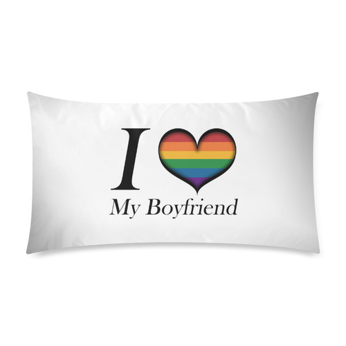 I Heart My Boyfriend Rectangle Pillow Case 20"x36"(Twin Sides)