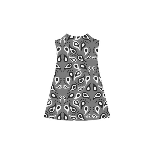 Black And White Paisley Alcestis Slip Dress (Model D05)