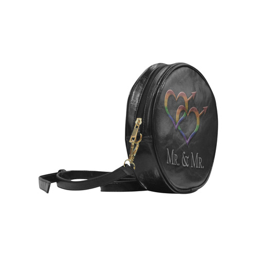 Mr. and Mr. Gay Pride Round Sling Bag (Model 1647)