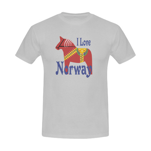 Dalahorse I Love Norway Men's Slim Fit T-shirt (Model T13)