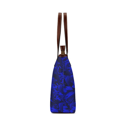 A202 Blue Peaks Abstract Shoulder Tote Bag (Model 1646)