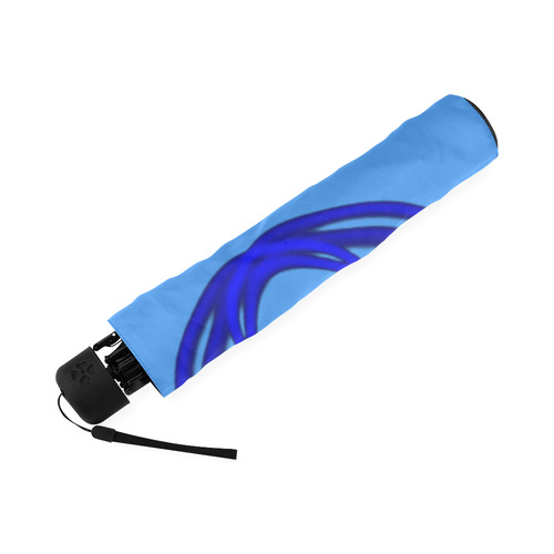 Blue mandala umbrella Foldable Umbrella (Model U01)