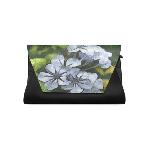 Delicate Plumbago Painted In Van Goch Style Clutch Bag (Model 1630)