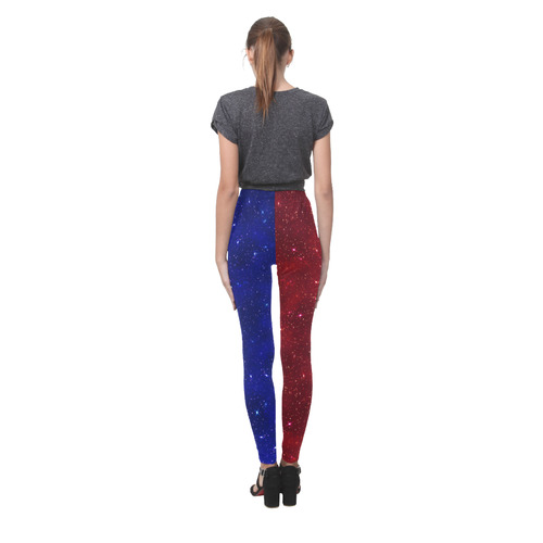 Sparkle Red and Blue Cassandra Women's Leggings (Model L01)