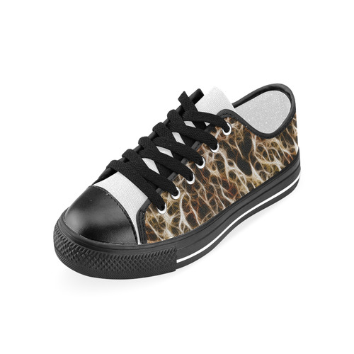 Misty Fur Coral - Jera Nour Men's Classic Canvas Shoes (Model 018)