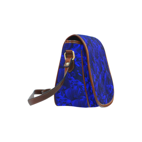 A202 Blue Peaks Abstract Saddle Bag/Small (Model 1649) Full Customization