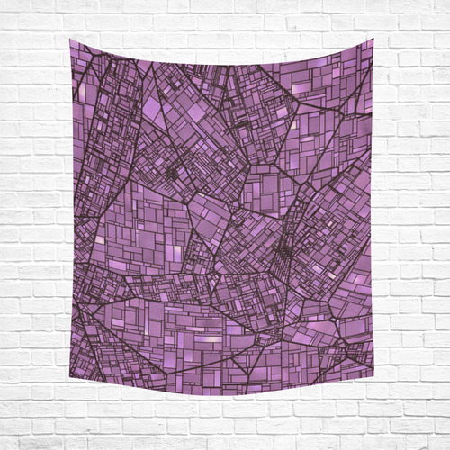 fantasy city maps 4 Cotton Linen Wall Tapestry 51"x 60"