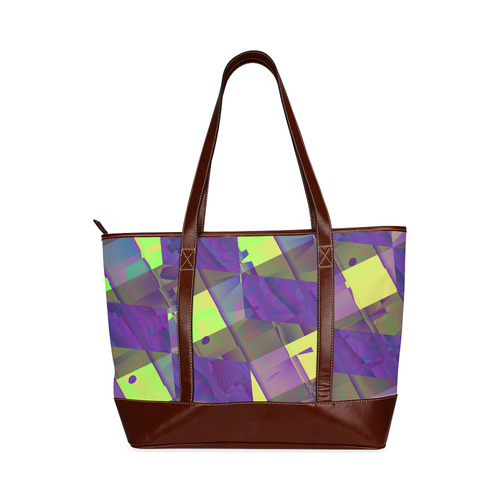 Yellow Blue and Green Colorful Abstract Tote Handbag (Model 1642)