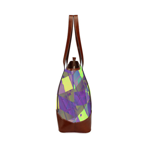 Yellow Blue and Green Colorful Abstract Tote Handbag (Model 1642)