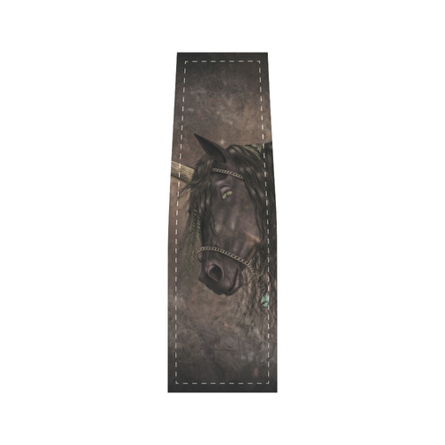 Dreamy Unicorn with brown grunge background Saddle Bag/Small (Model 1649) Full Customization