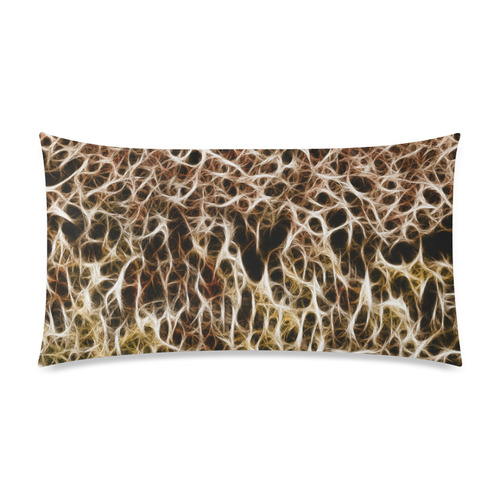 Misty Fur Coral - Jera Nour Rectangle Pillow Case 20"x36"(Twin Sides)