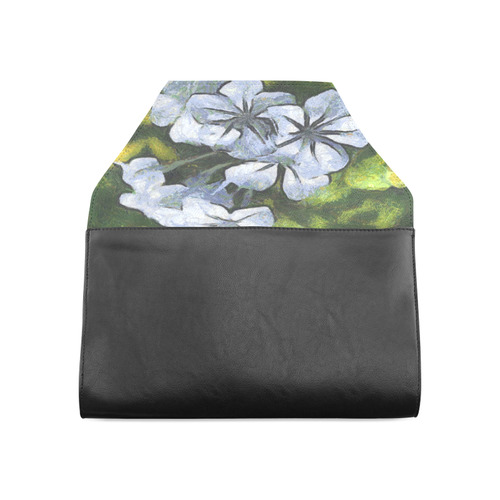 Delicate Plumbago Painted In Van Goch Style Clutch Bag (Model 1630)