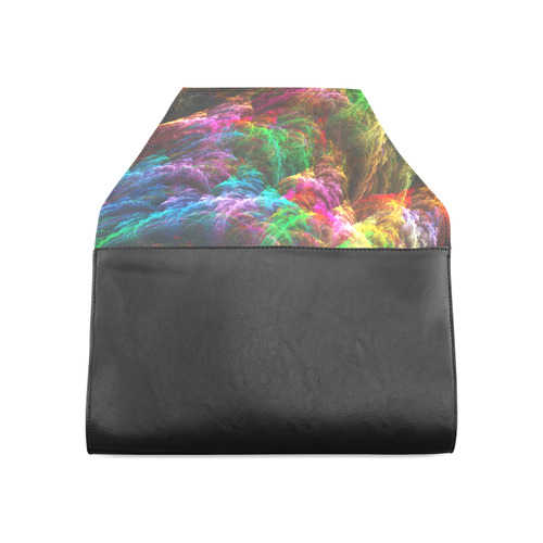 Colorful Abstract Fractal Tornado Clutch Bag (Model 1630)